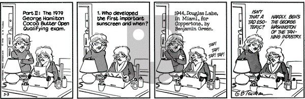 Doonesbury on Thursday May 3, 1979 Comic Strip