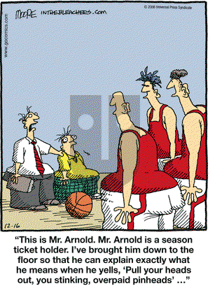 In the Bleachers on Saturday December 16, 2006 Comic Strip