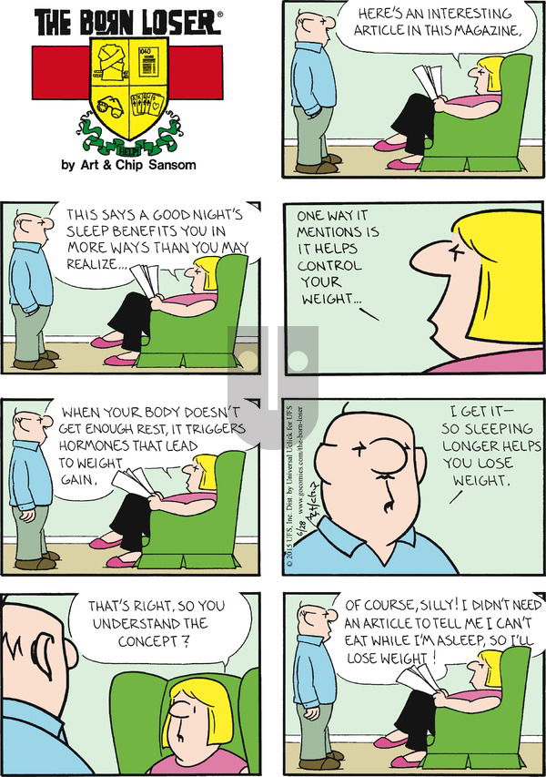 The Born Loser on Sunday June 28, 2015 Comic Strip