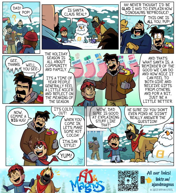 AJ and Magnus on Sunday December 24, 2023 Comic Strip