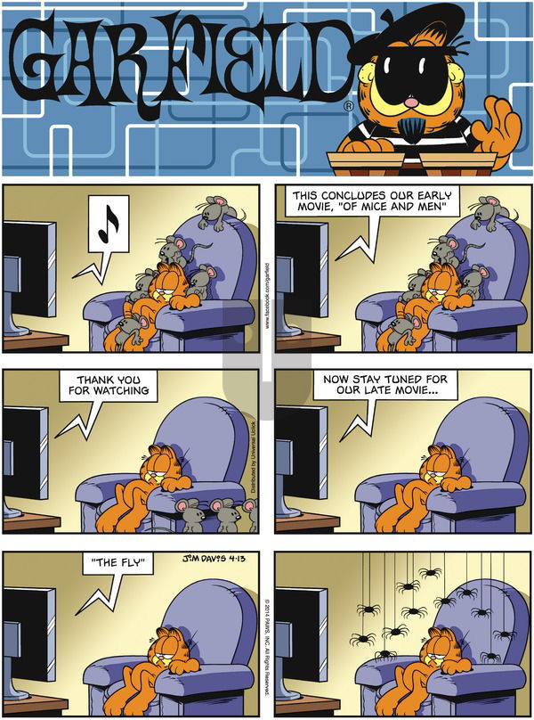 Garfield - Sunday April 13, 2014 Comic Strip