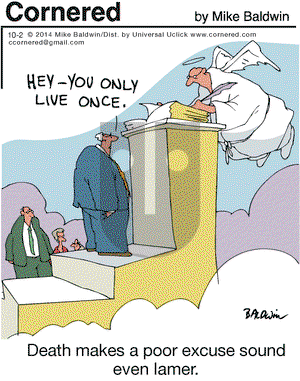 Cornered on Thursday October 2, 2014 Comic Strip