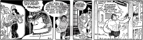 Alley Oop on Saturday September 11, 1948 Comic Strip