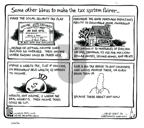 Tom Toles on Tuesday February 6, 1996 Comic Strip