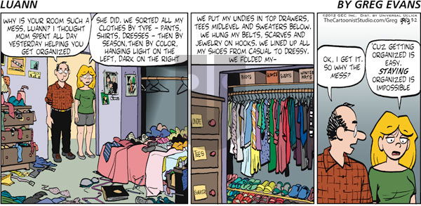 Luann - Sunday September 2, 2012 Comic Strip
