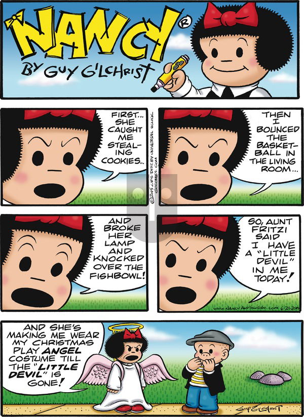 Nancy on Sunday June 21, 2015 Comic Strip