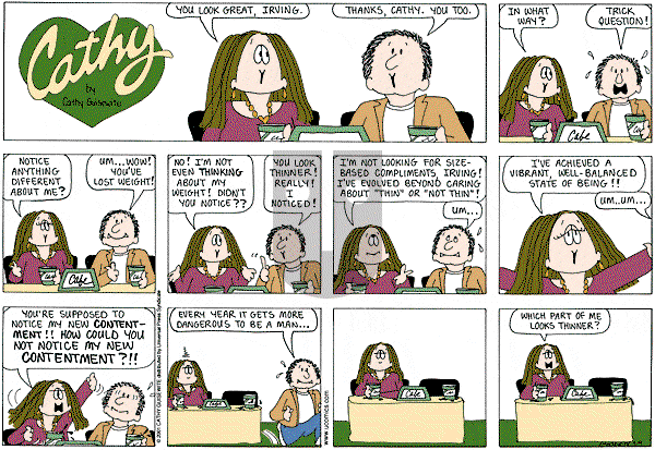 Cathy Classics - Sunday September 9, 2012 Comic Strip