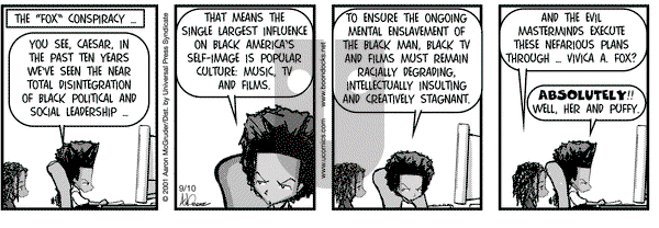 The Boondocks on Monday September 10, 2001 Comic Strip