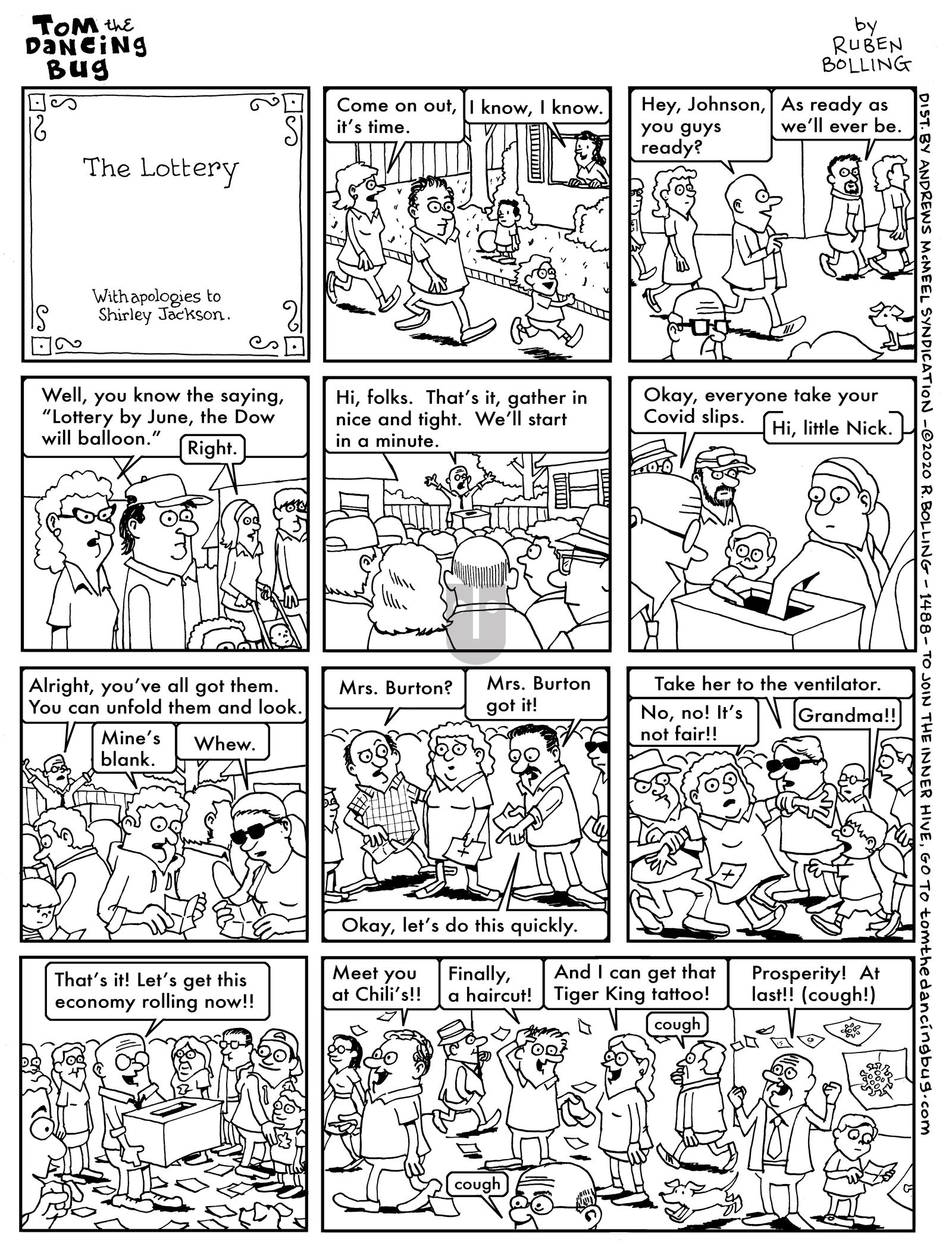 Tom the Dancing Bug - Monday May 18, 2020 Comic Strip
