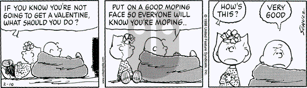 Peanuts - Tuesday February 10, 1998 Comic Strip