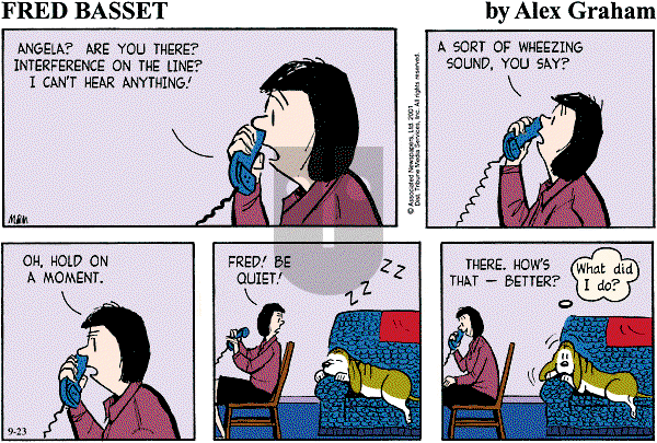 Fred Basset on Tuesday November 27, 2001 Comic Strip
