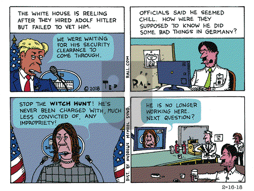 Ted Rall on Friday February 16, 2018 Comic Strip