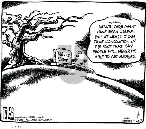 Tom Toles on Tuesday November 9, 2004 Comic Strip