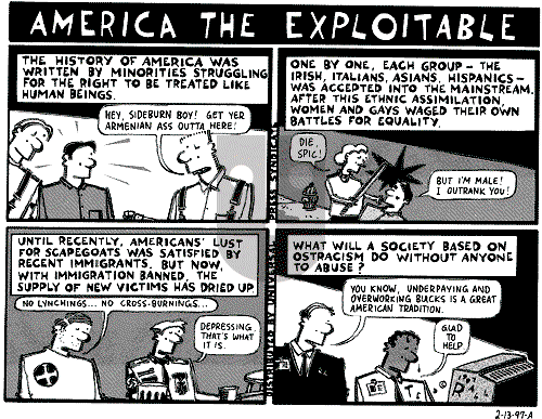 Ted Rall on Saturday February 15, 1997 Comic Strip