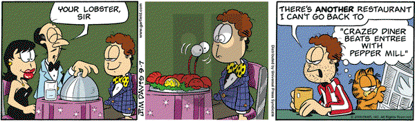 Garfield on Monday September 7, 2009 Comic Strip