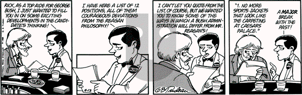 Doonesbury on Wednesday April 13, 1988 Comic Strip