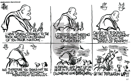 Pat Oliphant on Saturday June 7, 1986 Comic Strip