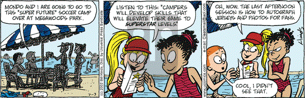 Cleats on Wednesday July 3, 2002 Comic Strip