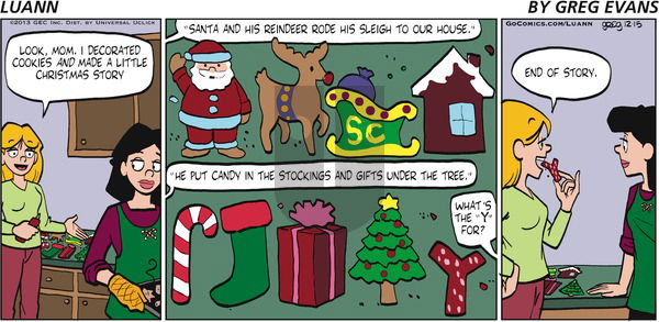 Luann on Sunday December 15, 2013 Comic Strip