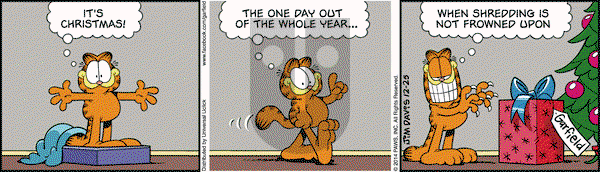 Garfield on Thursday December 25, 2014 Comic Strip
