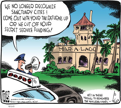 Tom Toles on Sunday April 2, 2017 Comic Strip