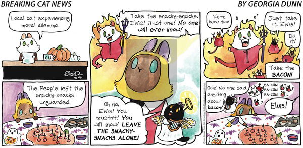 Breaking Cat News on Sunday October 4, 2020 Comic Strip