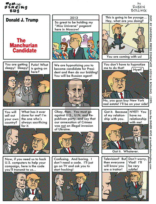 Tom the Dancing Bug on Friday August 5, 2016 Comic Strip