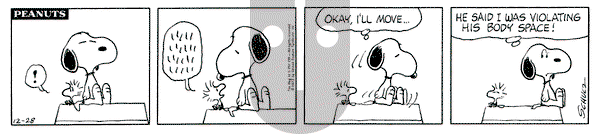 Peanuts on Friday December 28, 1973 Comic Strip