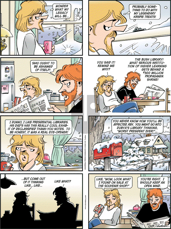 Doonesbury - Sunday February 15, 2009 Comic Strip