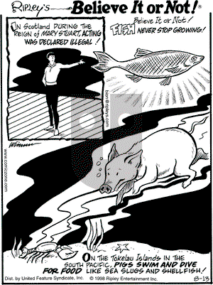 Ripley's Believe It or Not on Thursday August 13, 1998 Comic Strip