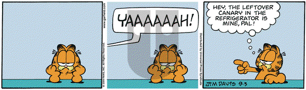 Garfield on Thursday September 3, 2009 Comic Strip