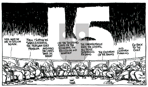 Pat Oliphant on Friday January 4, 1991 Comic Strip