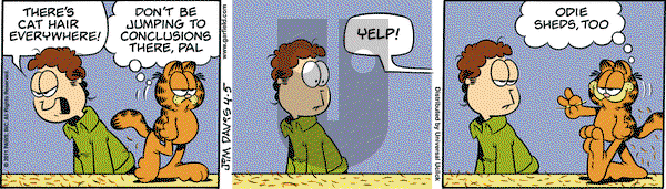 Garfield on Tuesday April 5, 2011 Comic Strip