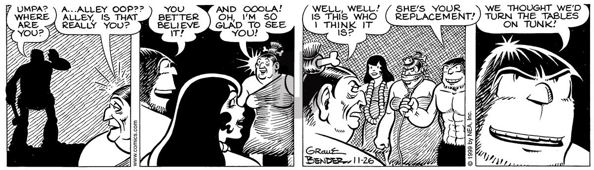 Alley Oop - Friday November 26, 1999 Comic Strip