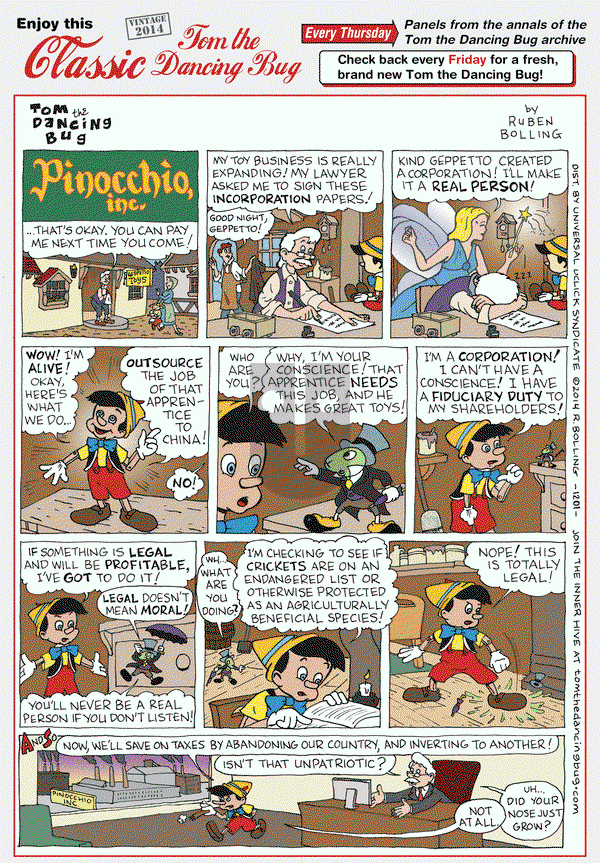 Tom the Dancing Bug on Thursday December 19, 2024 Comic Strip