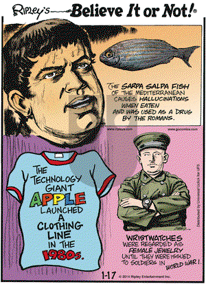 Ripley's Believe It or Not - Friday January 17, 2014 Comic Strip