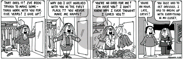 Cathy Classics on Wednesday April 28, 1993 Comic Strip