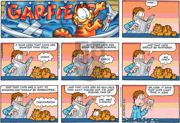 Garfield - Sunday March 21, 2010 Comic Strip