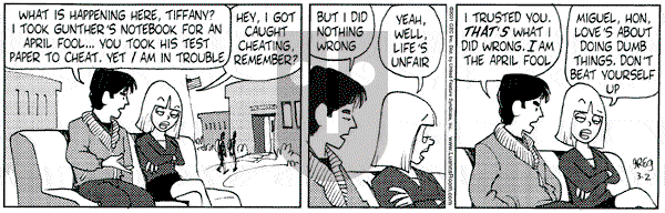 Luann on Friday March 2, 2001 Comic Strip