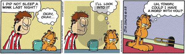 Garfield on Tuesday August 25, 2009 Comic Strip