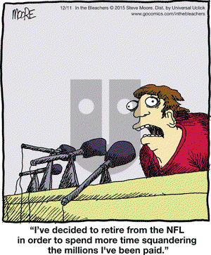 In the Bleachers on Friday December 11, 2015 Comic Strip