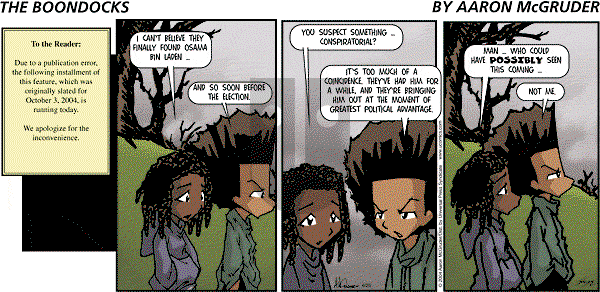 The Boondocks on Sunday November 27, 2011 Comic Strip