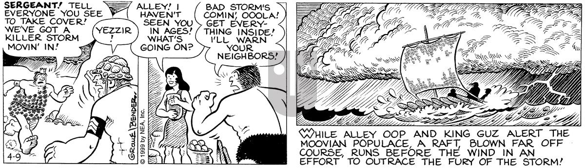 Alley Oop - Friday April 9, 1999 Comic Strip