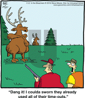 In the Bleachers on Wednesday November 2, 2016 Comic Strip