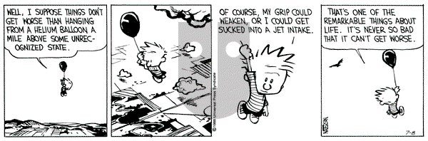 Calvin and Hobbes on Friday July 8, 1988 Comic Strip