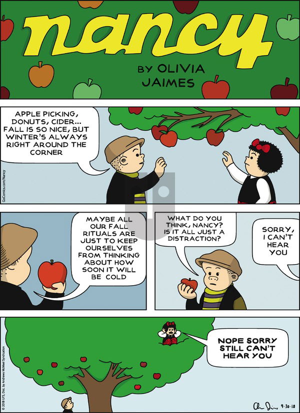 Nancy on Sunday September 30, 2018 Comic Strip