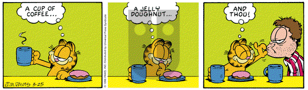 Garfield on Monday March 25, 1996 Comic Strip