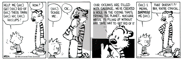 Calvin and Hobbes on Tuesday April 18, 1989 Comic Strip