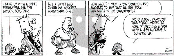 Frazz on Saturday December 7, 2002 Comic Strip
