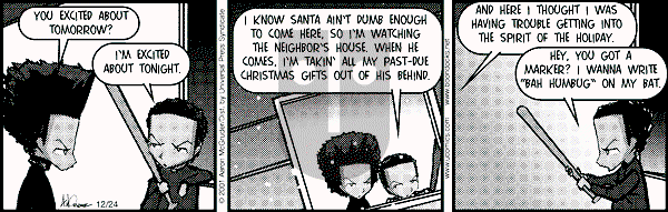 The Boondocks - Monday December 24, 2001 Comic Strip